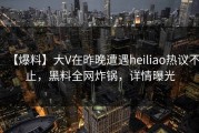 【爆料】大V在昨晚遭遇heiliao热议不止，黑料全网炸锅，详情曝光
