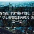 别只看表面，同样用91官网，效率差一倍？核心差在搜索关键词（细节决定一切）