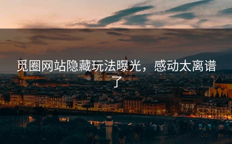 觅圈网站隐藏玩法曝光，感动太离谱了